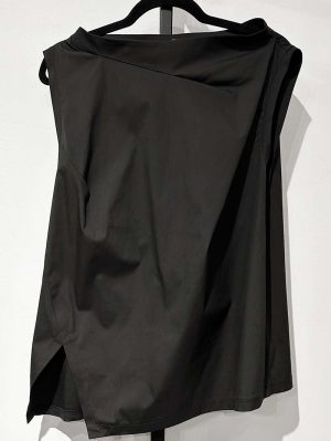 Artpoint Sleeveless Asymmetrical Top Black