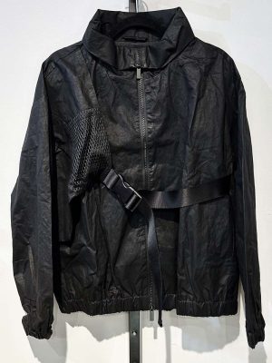 Artpoint Short Black Jacket with Mesh Overlay