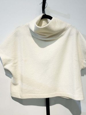 Elemente Clemente Boiled Wool Short Sleeve Topper Ivory