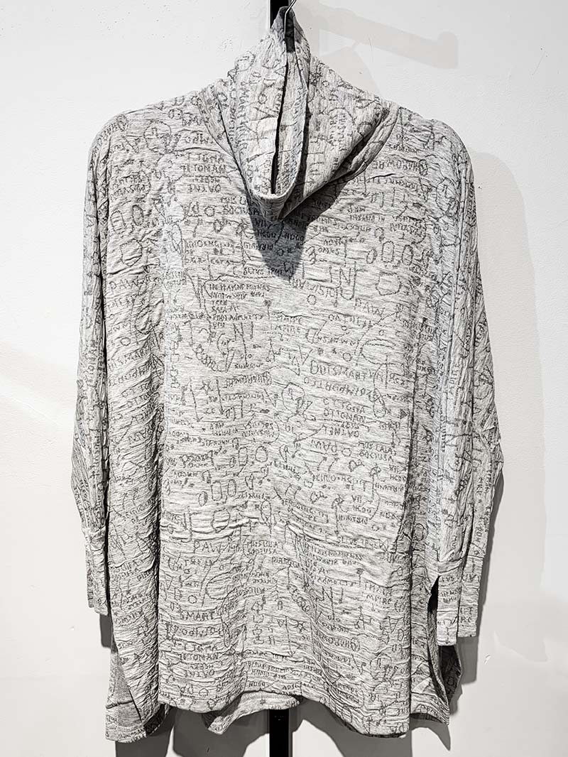 Trine Kryger Simonsen Albi Tunic Light Grey Graffiti